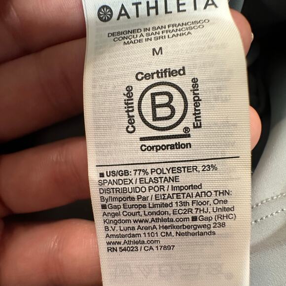 ATHLETA Women's Interval Stash High Rise 7/8 Legging Size M In Storm Cloud - Picture 11 of 12